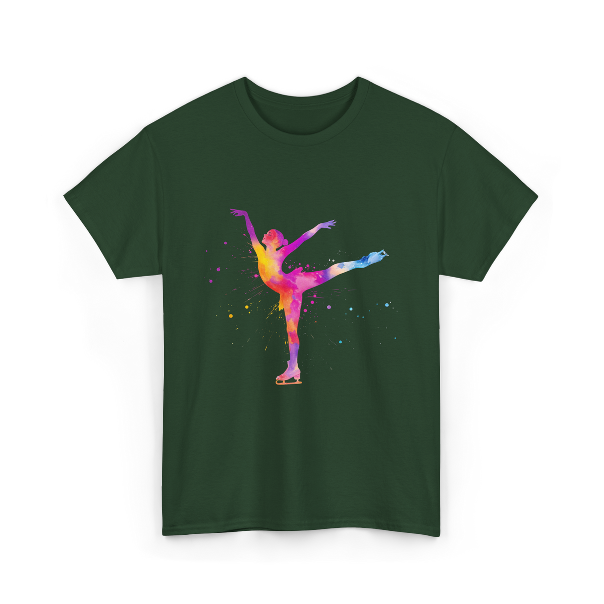Beautiful Figure Skating Ice Skating T-Shirt - Forest Green