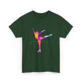 Beautiful Figure Skating Ice Skating T-Shirt - Forest Green
