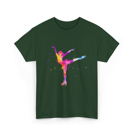 Beautiful Figure Skating Ice Skating T-Shirt - Forest Green