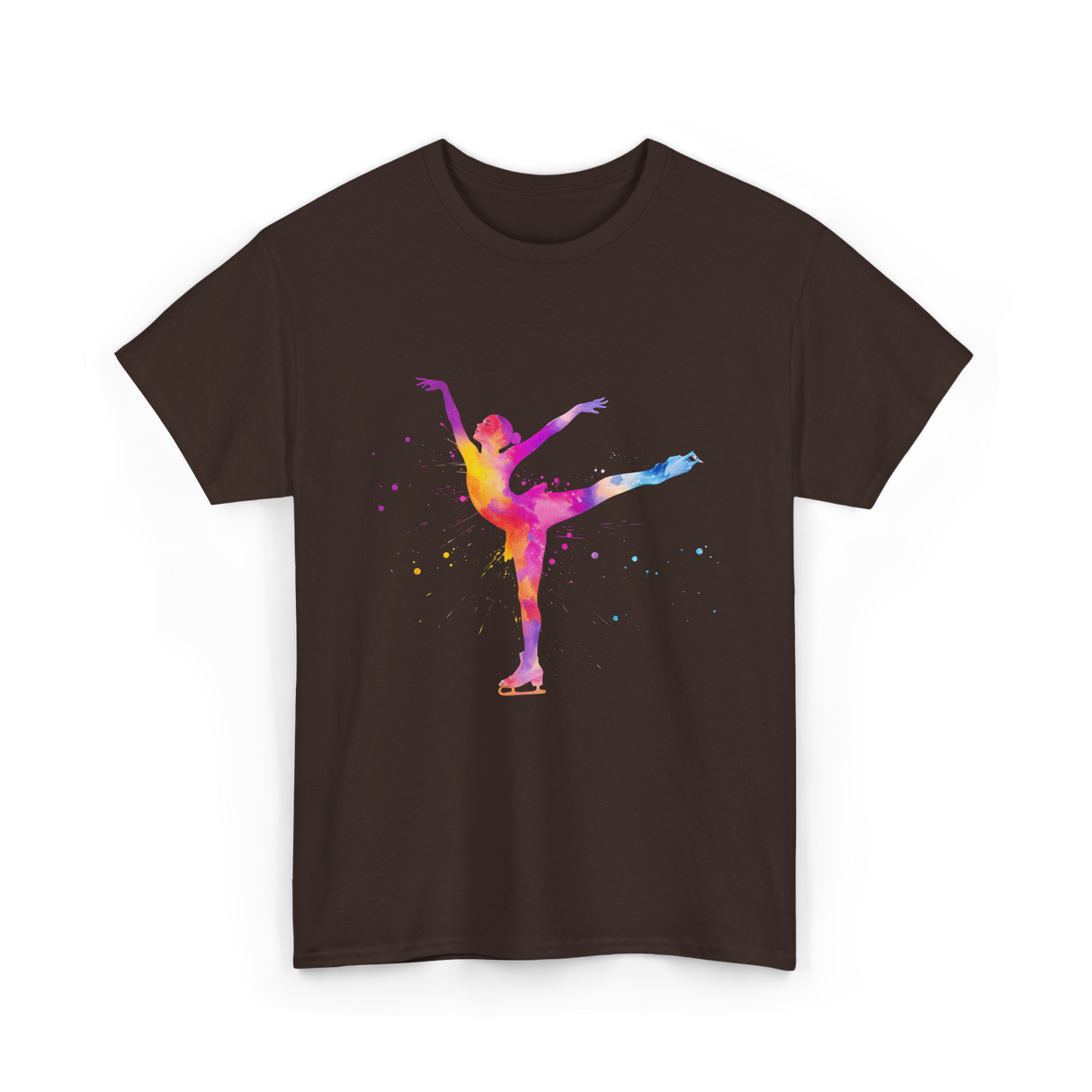 Beautiful Figure Skating Ice Skating T-Shirt - Dark Chocolate