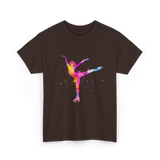 Beautiful Figure Skating Ice Skating T-Shirt - Dark Chocolate