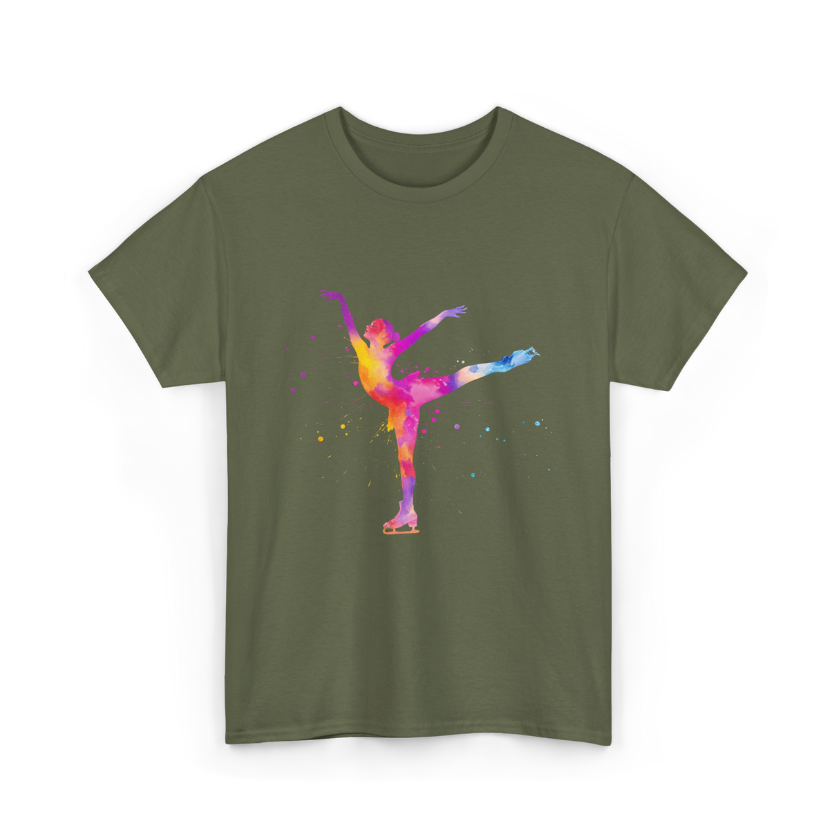 Beautiful Figure Skating Ice Skating T-Shirt - Military Green