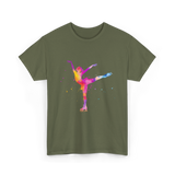 Beautiful Figure Skating Ice Skating T-Shirt - Military Green