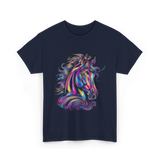 Beautiful Horse Graphic Horse T-Shirt - Navy