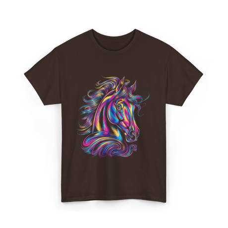 Beautiful Horse Graphic Horse T-Shirt - Dark Chocolate