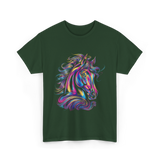 Beautiful Horse Graphic Horse T-Shirt - Forest Green