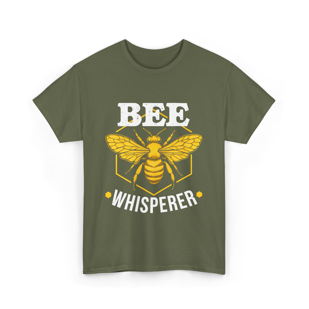 Bee Whisperer Beekeeping Bees T-Shirt - Military Green