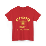 Beekeeper Rule 1 Save Bees T-Shirt - Red