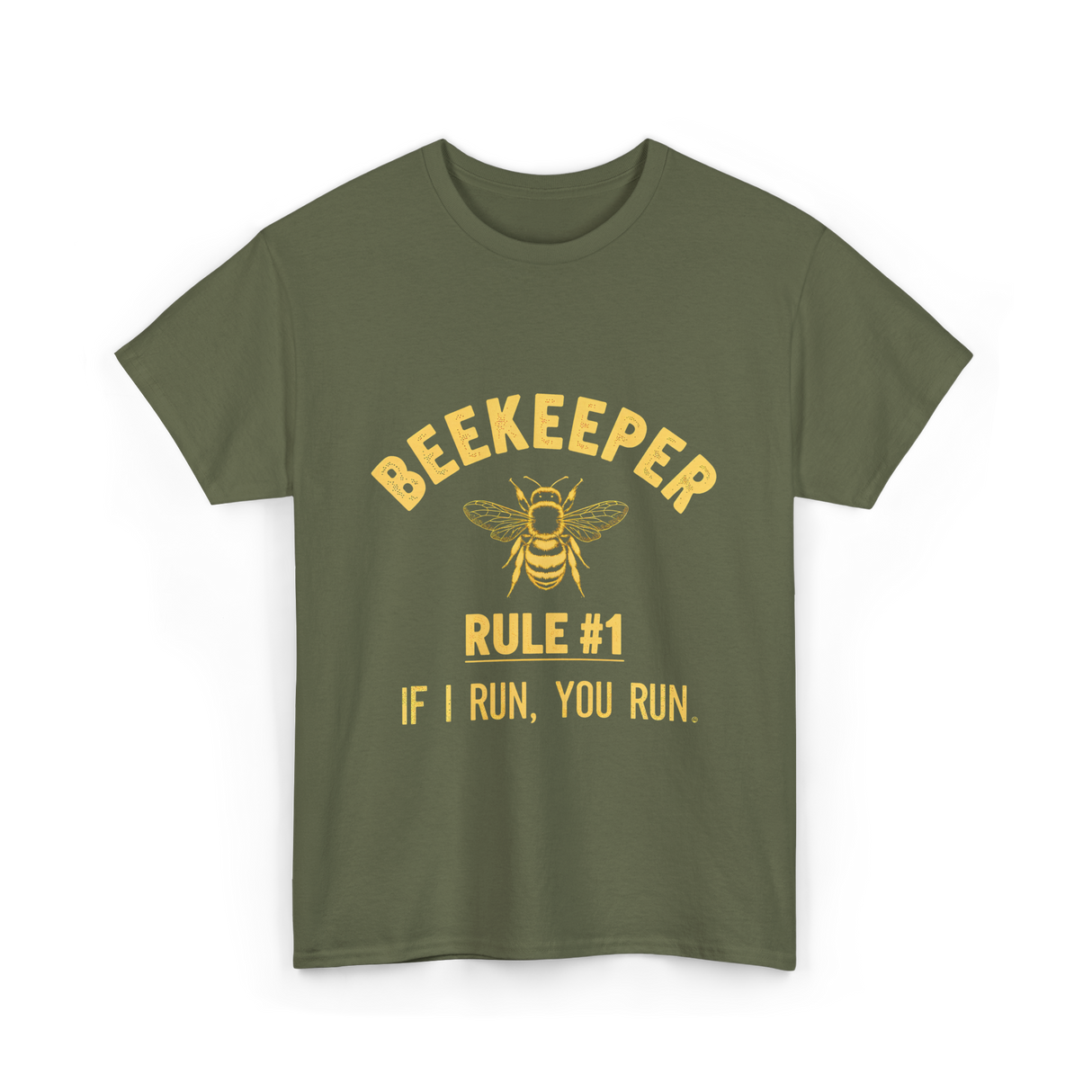 Beekeeper Rule 1 Save Bees T-Shirt - Military Green