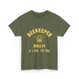 Beekeeper Rule 1 Save Bees T-Shirt - Military Green