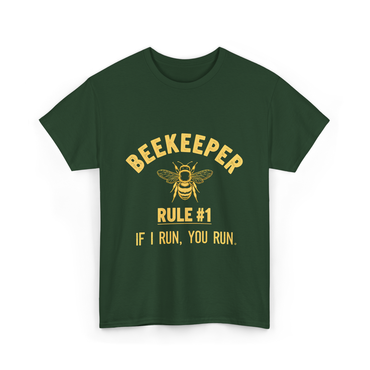 Beekeeper Rule 1 Save Bees T-Shirt - Forest Green