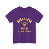 Beekeeper Rule 1 Save Bees T-Shirt - Purple