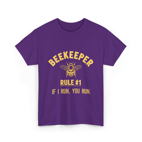 Beekeeper Rule 1 Save Bees T-Shirt - Purple