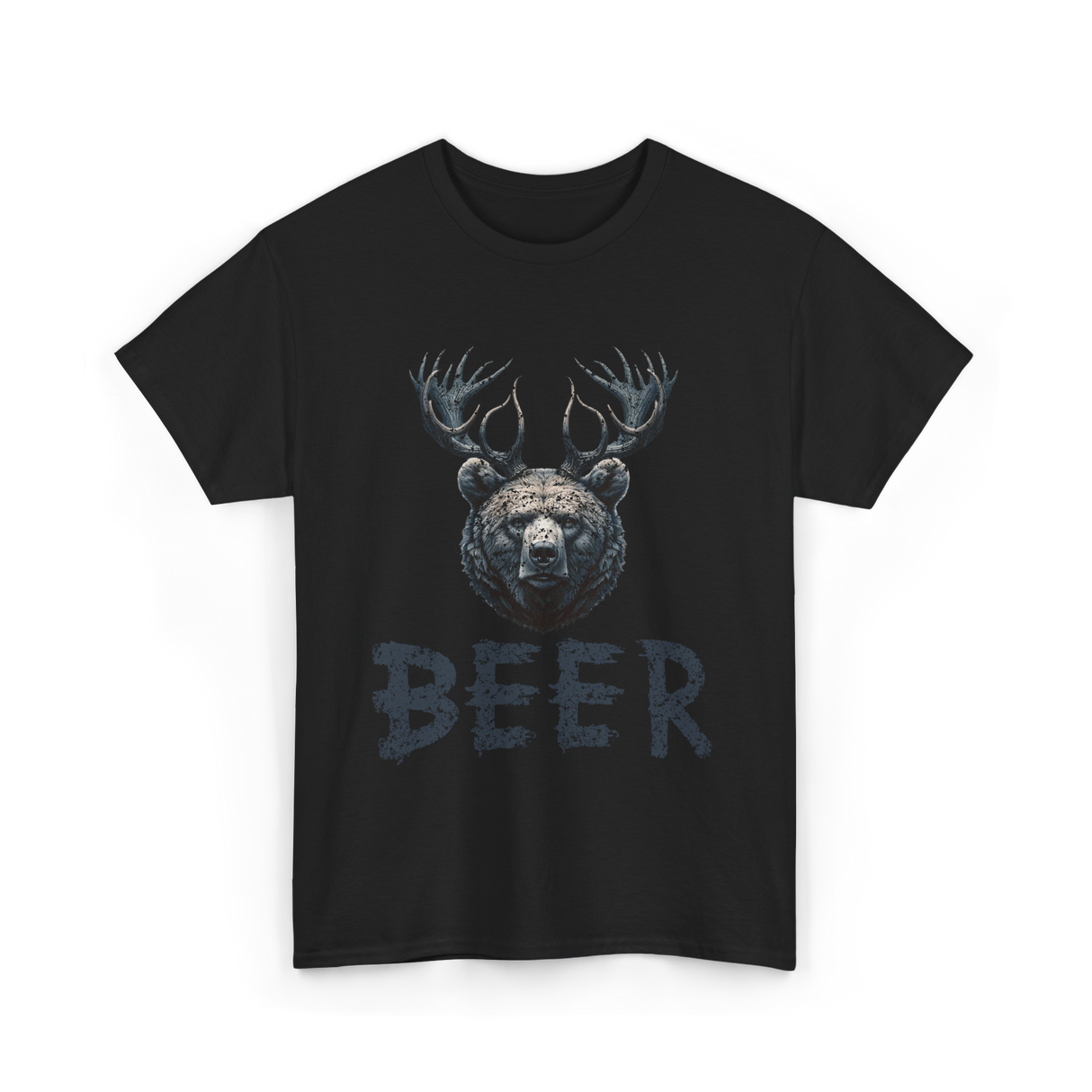 Beer Bear Animal T-Shirt - Black