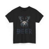 Beer Bear Animal T-Shirt - Black