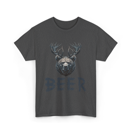 Beer Bear Animal T-Shirt - Dark Heather