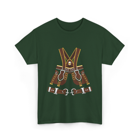 Beer Harness Oktoberfest Harness T-Shirt - Forest Green