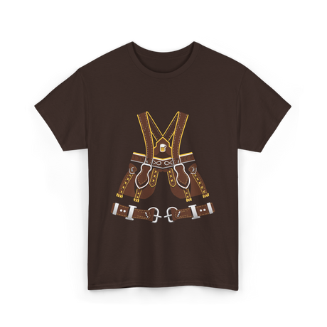 Beer Harness Oktoberfest Harness T-Shirt - Dark Chocolate