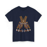 Beer Harness Oktoberfest Harness T-Shirt - Navy