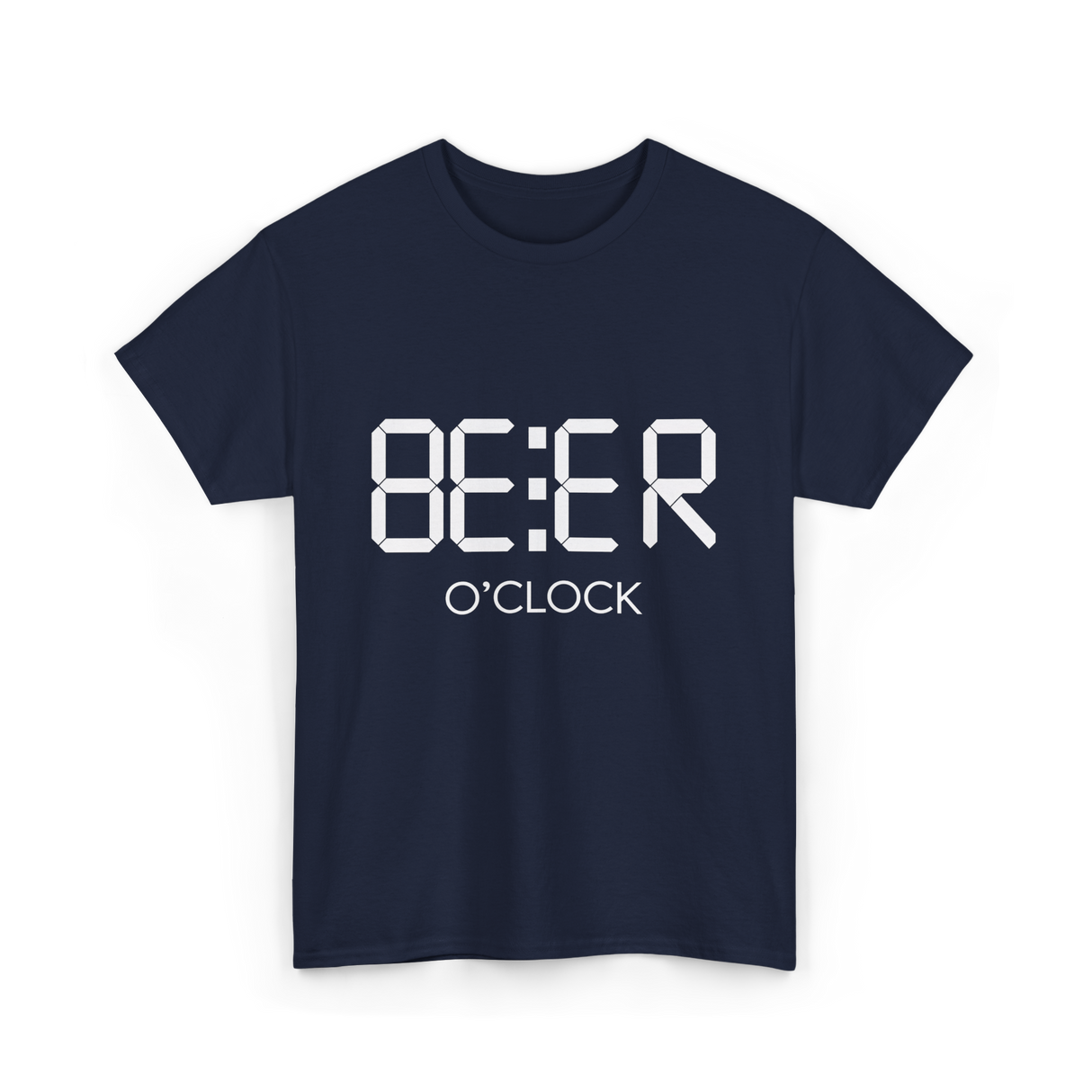 Beer O'Clock Beer Time Drinkers T-Shirt - Navy