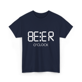 Beer O'Clock Beer Time Drinkers T-Shirt - Navy