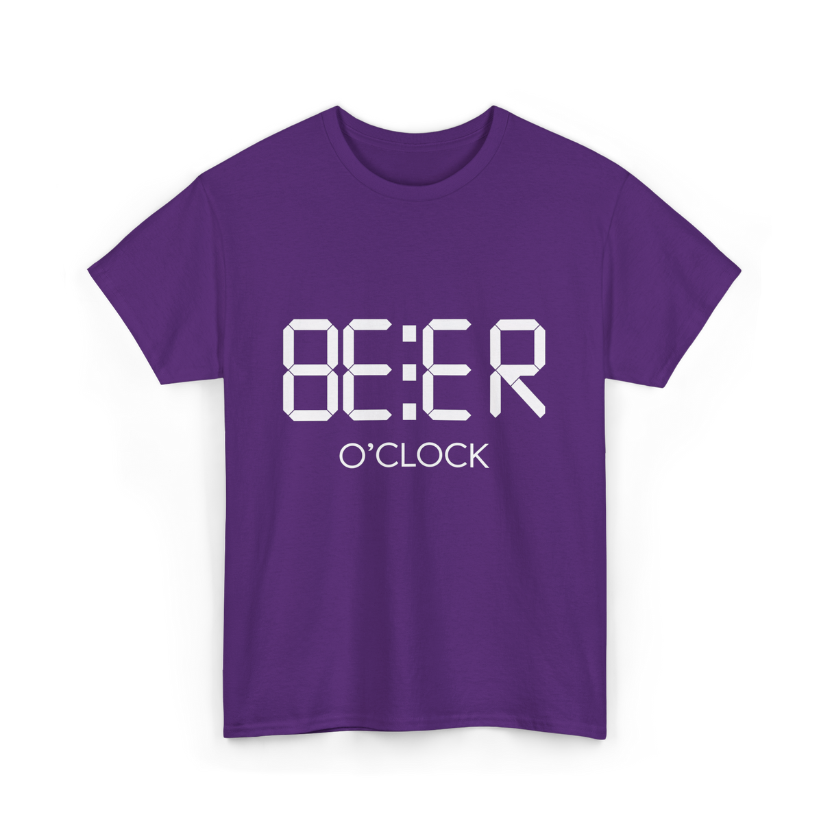 Beer O'Clock Beer Time Drinkers T-Shirt - Purple