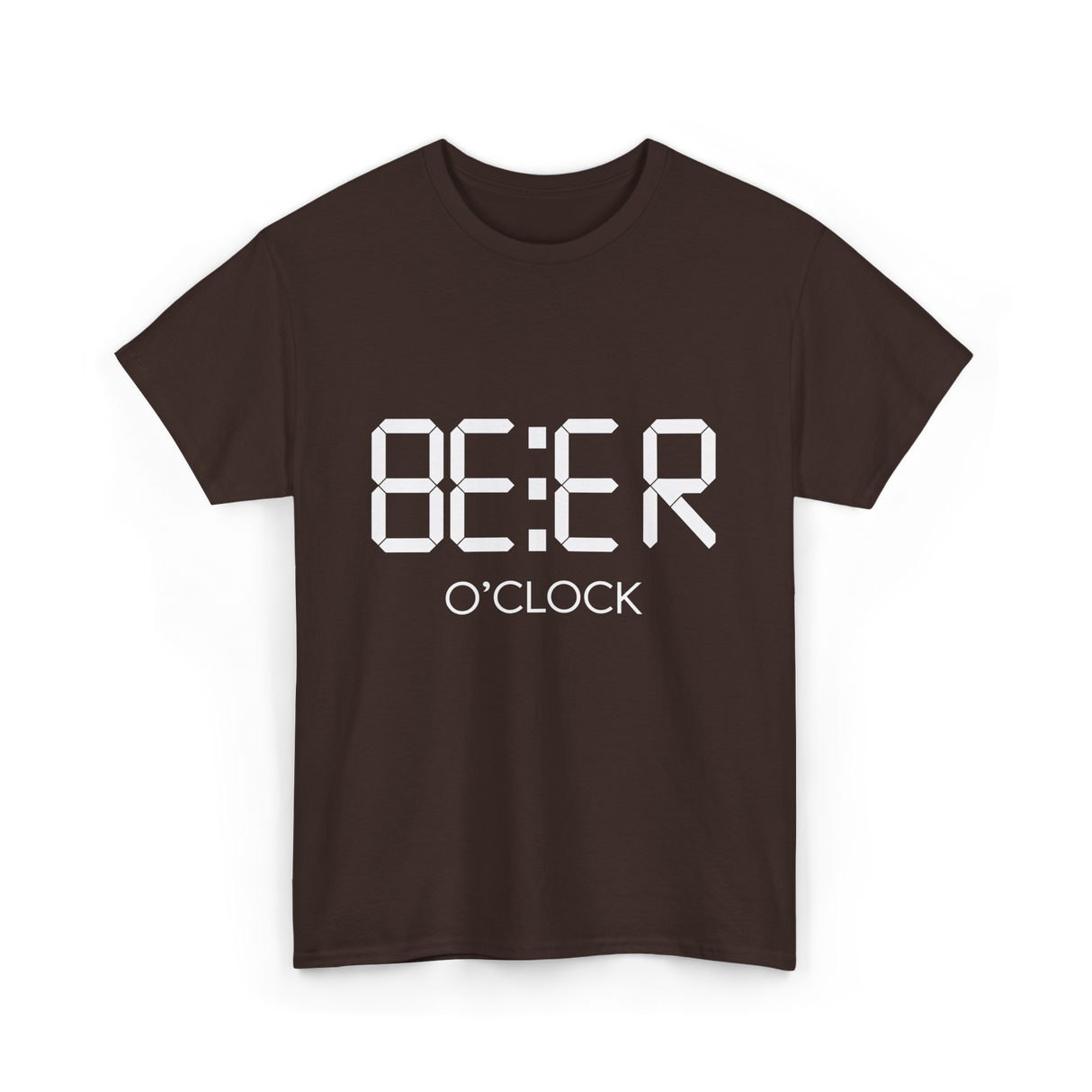 Beer O'Clock Beer Time Drinkers T-Shirt - Dark Chocolate