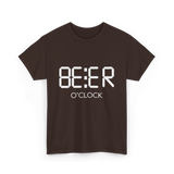 Beer O'Clock Beer Time Drinkers T-Shirt - Dark Chocolate