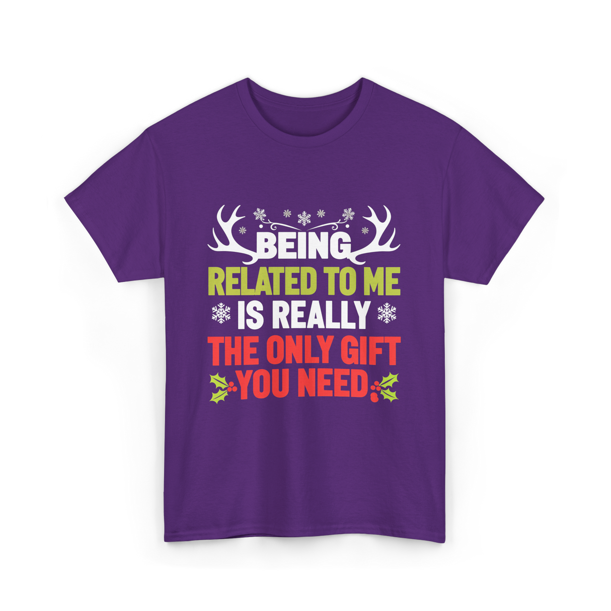 Being Related To Me Family T-Shirt - Purple