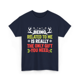 Being Related To Me Family T-Shirt - Navy