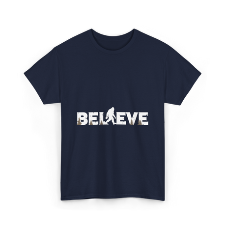Believe Bigfoot Sasquatch T-Shirt - Navy