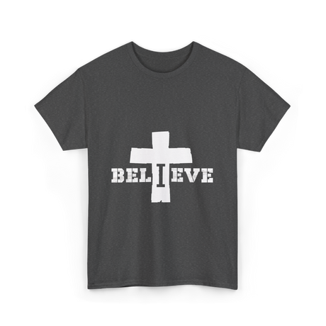 Believe Christian Faith T-Shirt - Dark Heather