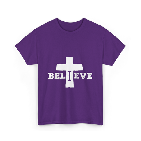 Believe Christian Faith T-Shirt - Purple