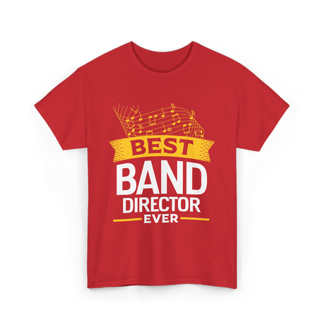 Best Band Director Music Director T-Shirt - Red