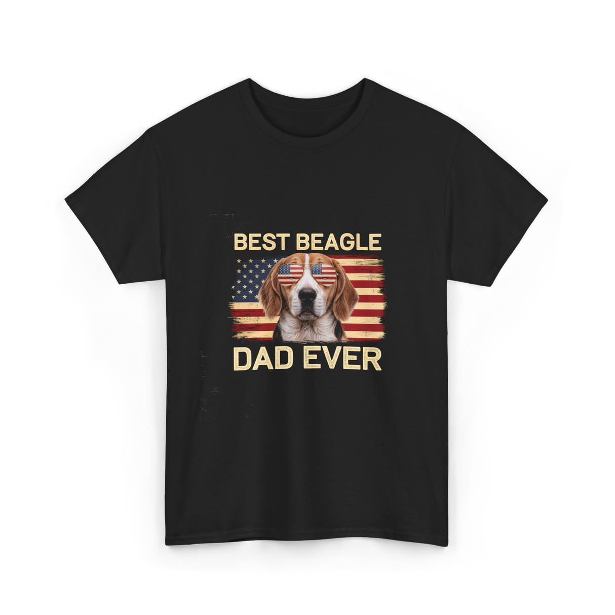 Best Beagle Dad Ever Beagle Dog T-Shirt - Black