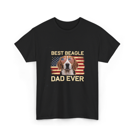 Best Beagle Dad Ever Beagle Dog T-Shirt - Black