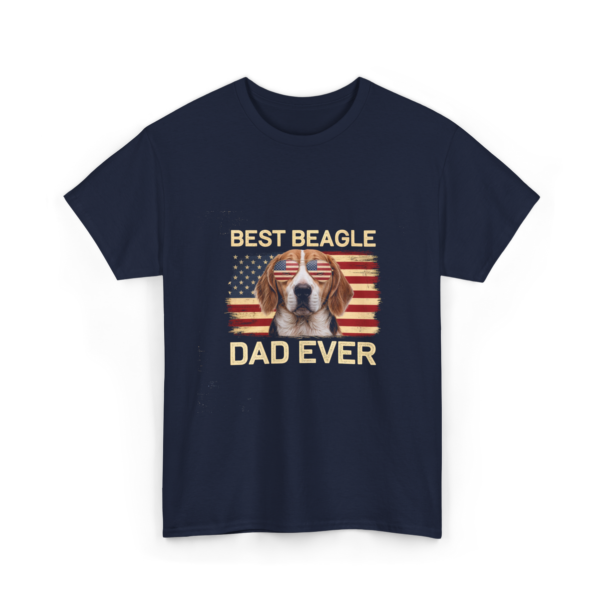 Best Beagle Dad Ever Beagle Dog T-Shirt - Navy