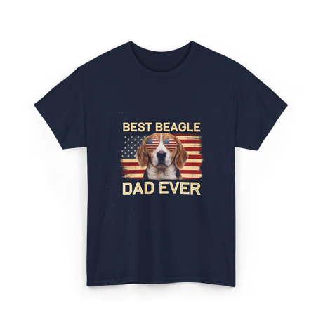 Best Beagle Dad Ever Beagle Dog T-Shirt - Navy