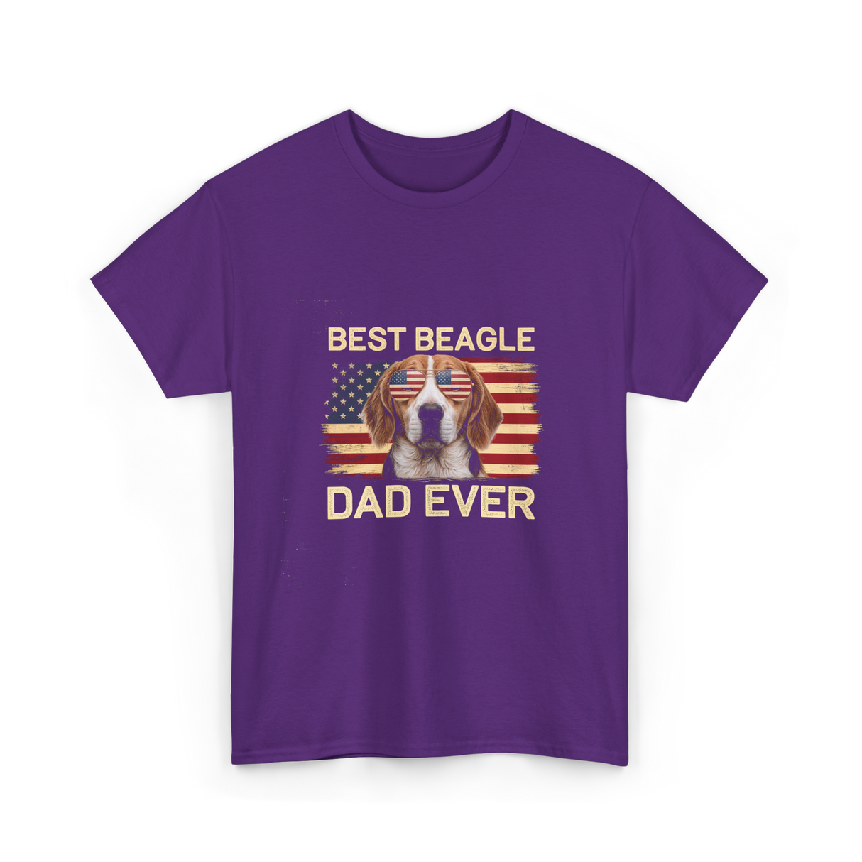 Best Beagle Dad Ever Beagle Dog T-Shirt - Purple