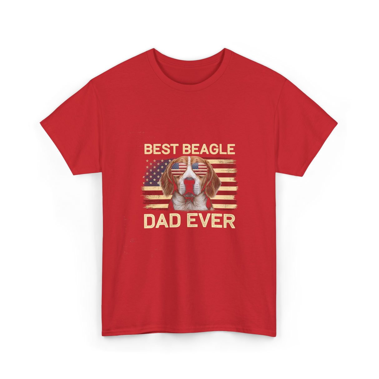 Best Beagle Dad Ever Beagle Dog T-Shirt - Red