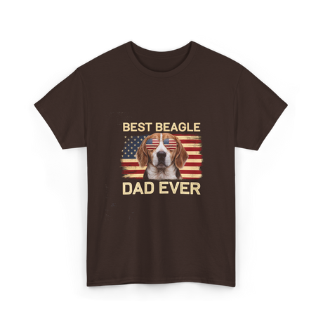 Best Beagle Dad Ever Beagle Dog T-Shirt - Dark Chocolate