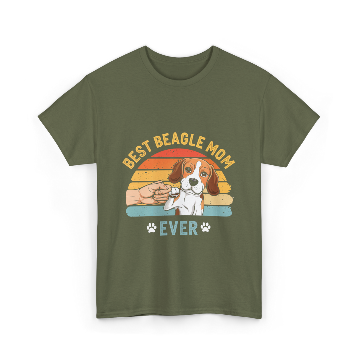 Best Beagle Mom Ever Beagle T-Shirt - Military Green