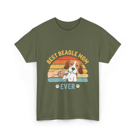 Best Beagle Mom Ever Beagle T-Shirt - Military Green