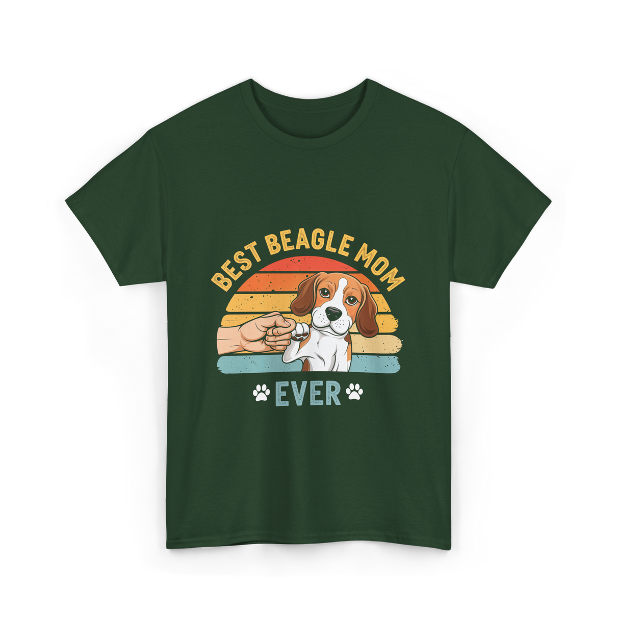 Best Beagle Mom Ever Beagle T-Shirt - Forest Green