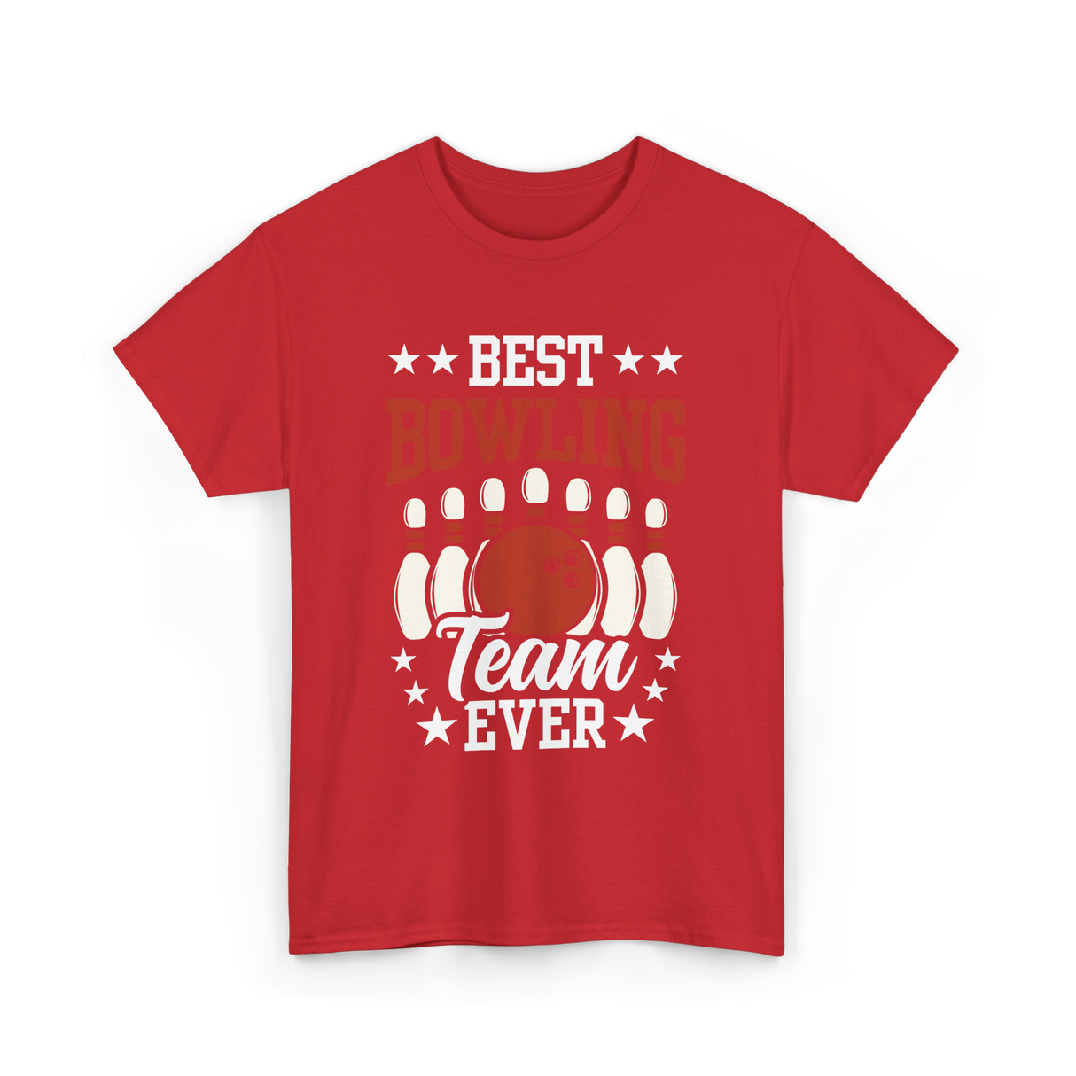 Best Bowling Team Ever Bowling T-Shirt - Red