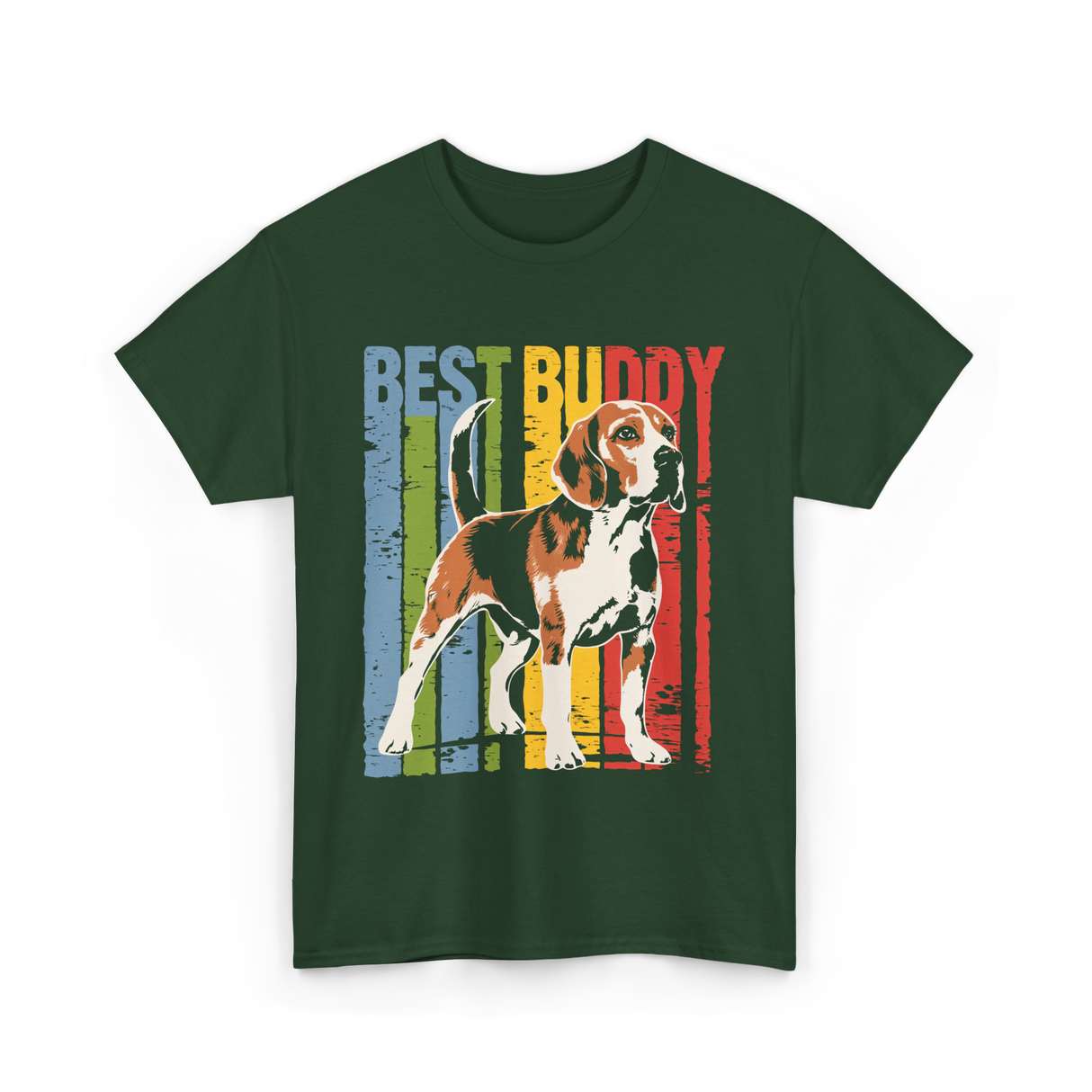 Best Buddy Beagle Dog T-Shirt - Forest Green