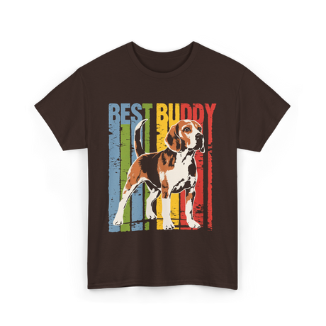 Best Buddy Beagle Dog T-Shirt - Dark Chocolate