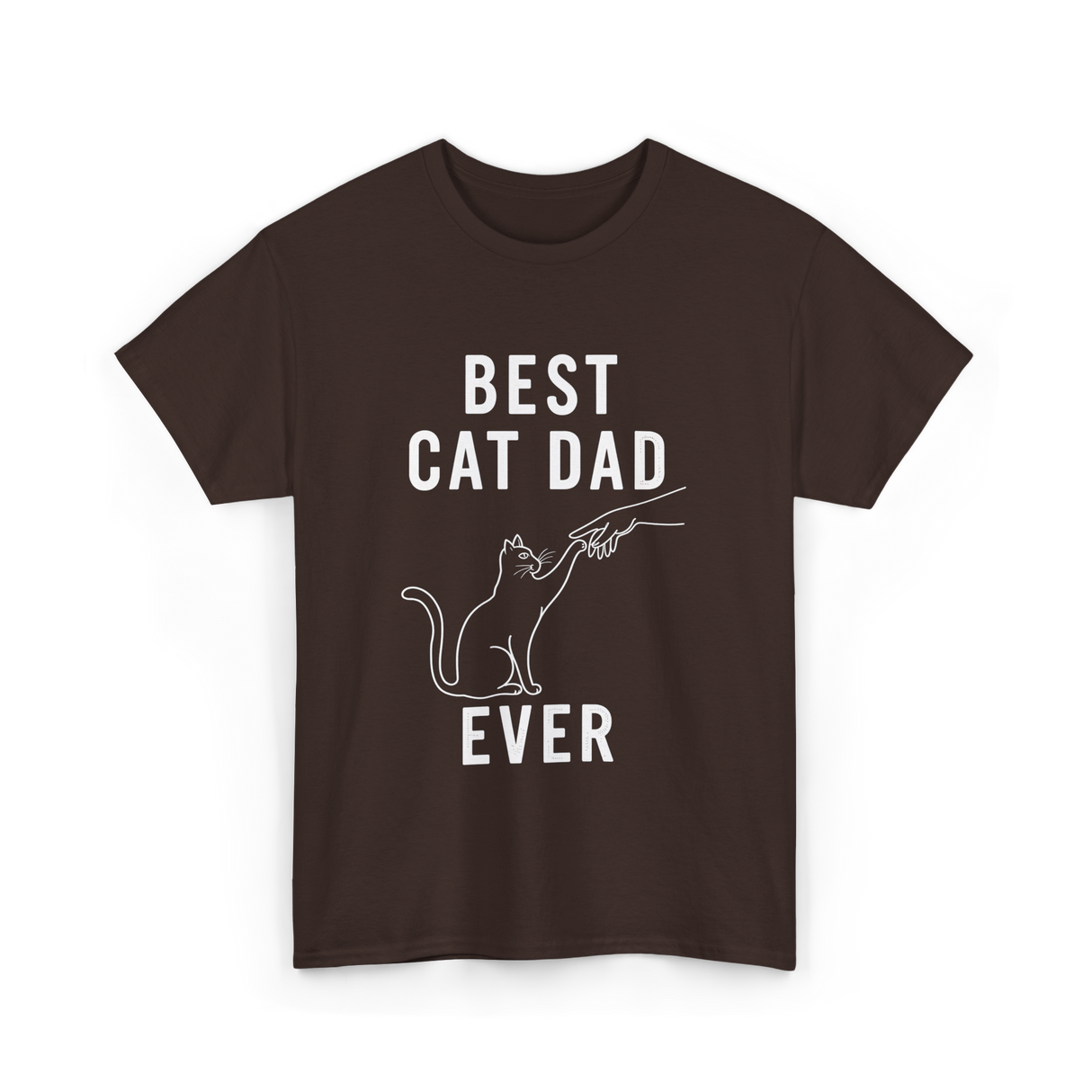 Best Cat Dad Ever Cat Dad T-Shirt - Dark Chocolate