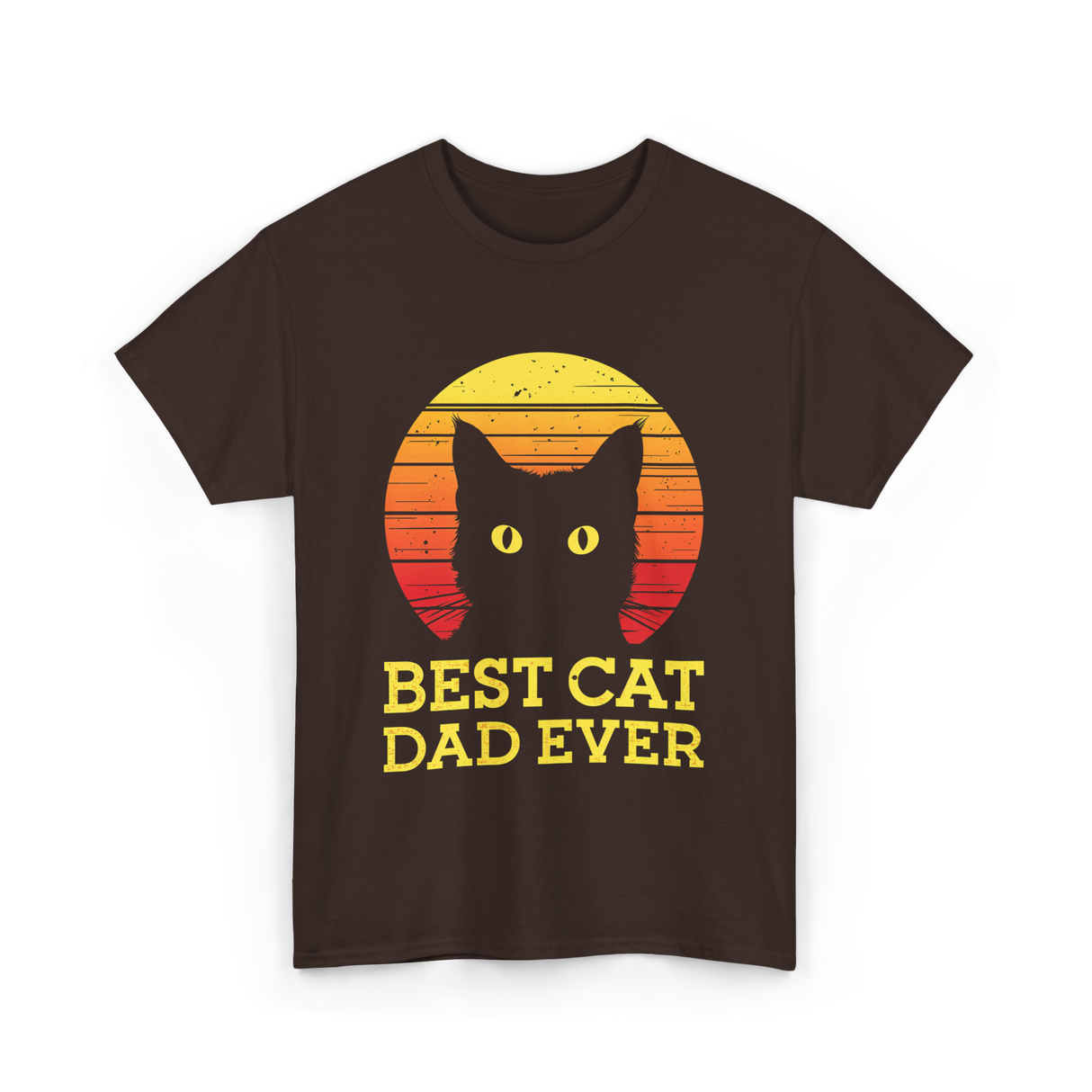 Best Cat Dad Ever Cat Dad T-Shirt - Dark Chocolate