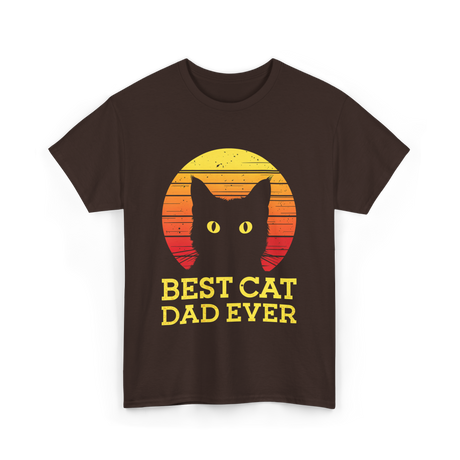 Best Cat Dad Ever Cat Dad T-Shirt - Dark Chocolate